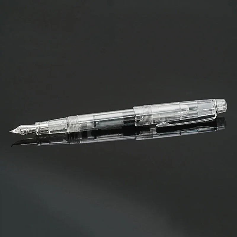 Cute Transparent Fountain Pen 0.5mm Calligraphy Pen Curved Nib Pen for Writing Office School Supplies Student Gift Stationery