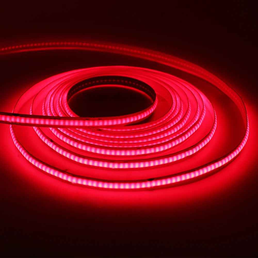 DC 5V USB COB Strip 3MM 5MM 8MM White/Pink/Red/White/Yellow/Ice Blue/Green Flexible Ribbon Rope Home Decor TV Backlight - Red