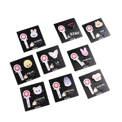 Stray kids mini brooch decoration accessories three piece set SKZOO mini animal bag clothing personalized decoration brooch -