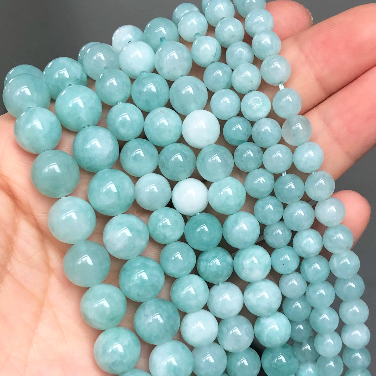 Natural Stone Dark Blue Chalcedony Jades Beads Round Loose Spacer Beads For Jewelry Making 4/6/8/10/12mm DIY Handmade Bracele