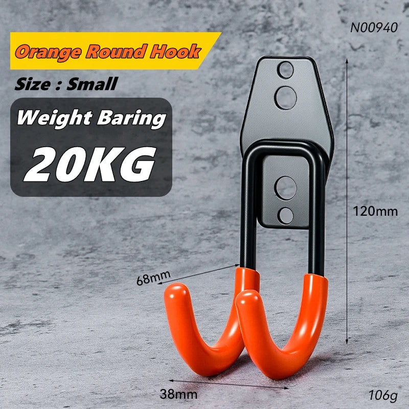 Garage Storage Utility Hooks,Garage Garden Tool Organizer,Hanging Utility Wall Mount Hooks,Heavy Duty Tool Storage Organizer 