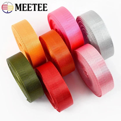 5/10M 1mm 20-38mm Nylon Ribbon Band Herringbone Pattern Webbing Tape Belt Backpack Strap DIY Bag Binding Fabric Sewing Access