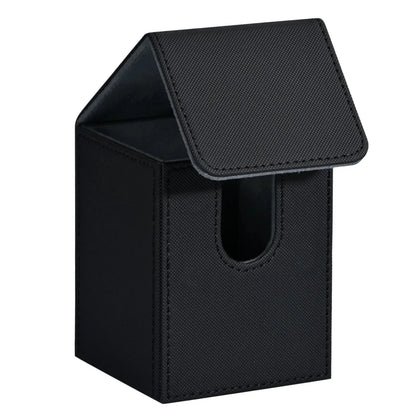 Card Deck Box,Card Deck Case Holds 100+ Sleeved Cards, PU Leather Card Storage Box For TCG game trading cards.