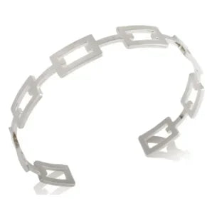 Fashion Simple Stainless Steel 3 Crystal Bracelet Bangle