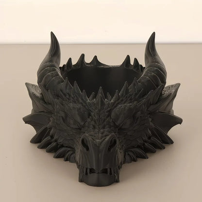 Cool Gothic Dragon Head Desktop Decor, Dark Series Jewelry Storage Organizer, Home Ornament