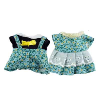 Dress Dollhouse Accessories 1:12 Forest Animal Family Clothes Fashion Daily Wear Casual Outfits Vest Shirt Skirt Pants for Do