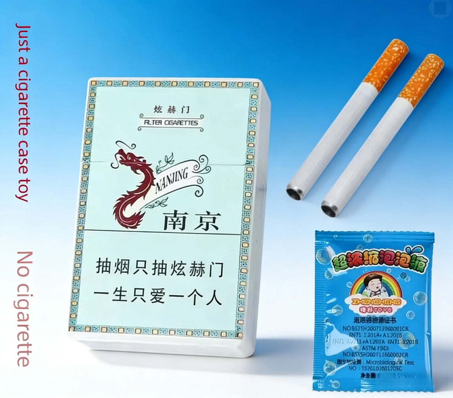 INS Funny Strange Cigarette Box Toy Photo Prop as Gifts for Your Friend Gng Device Bubble Machine Outdoor Portable Party Gift