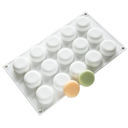 15 Cavity Round Soap Mold Silicone Molds for Soap Making 3D Handmade Soap Forms Soap Silicon Molds