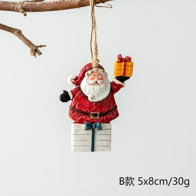 2022 Christmas Tree Decorations Christmas Resin Pendant Ornaments Home Decor DIY Kids Toys Gifts DIY Handmade Jewelry - B1