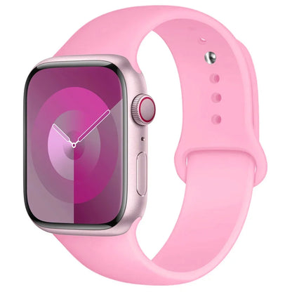 Silicone Band For Apple Watch strap 44mm 45mm 40mm 41mm 42-38mm 45 mm sport bracelet iwatch series 8 7 6 5 4 3 SE 9 Ultra 2 4