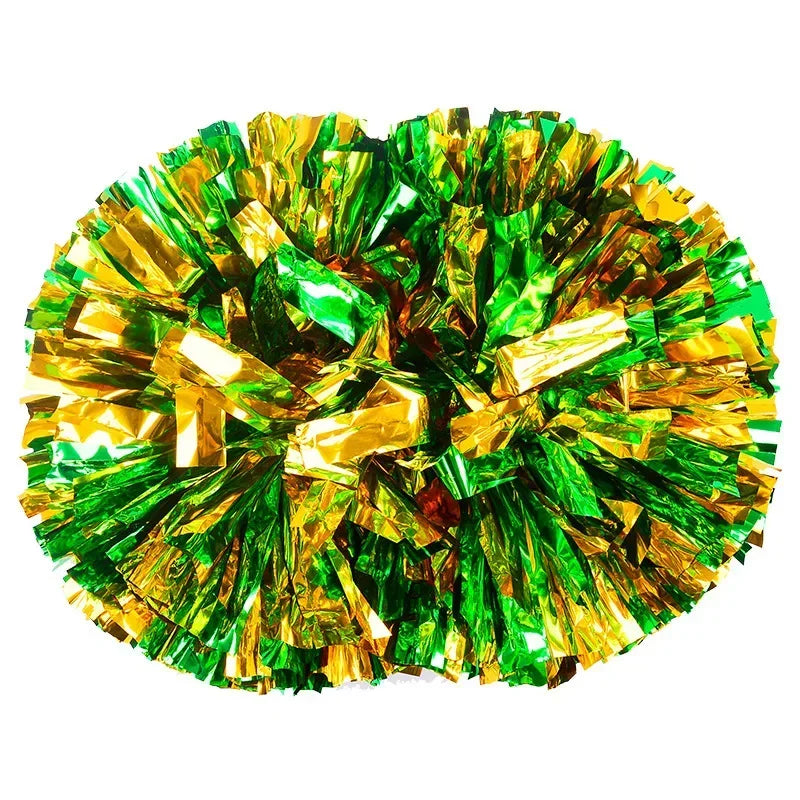 1pc Cheerleading Pom Poms with Handle Cheer Balls Big Gold Silver Red Yellow Blue Hand Dance Pompoms Accessories for Women Ki