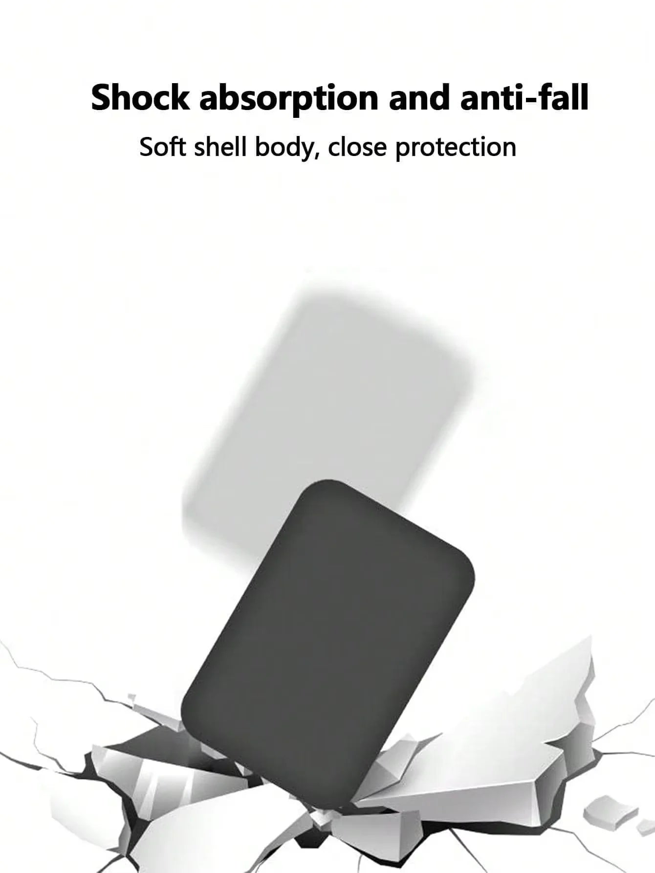 Black Charging Protection Case, Protecting Charging Function and Preventing Scratches