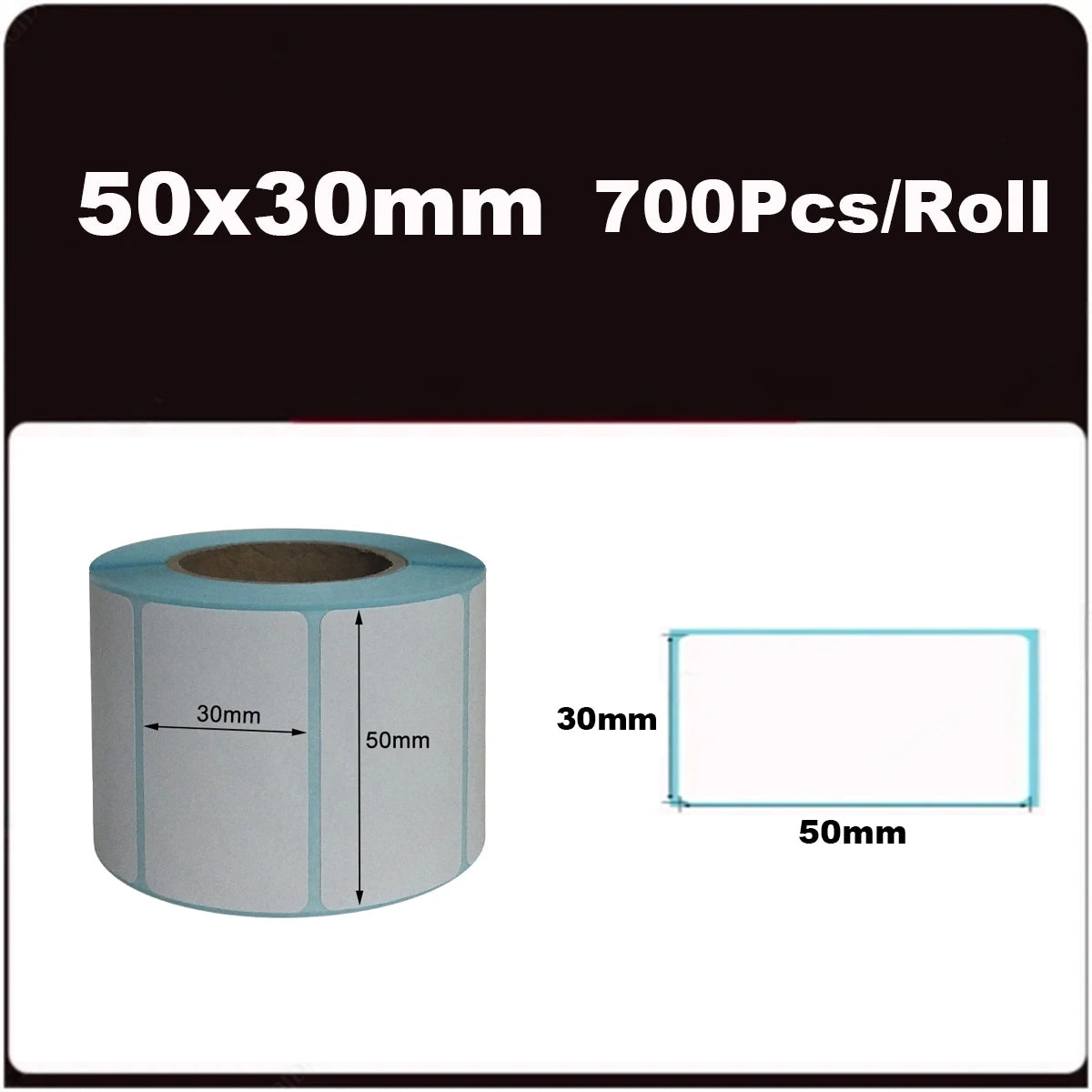 700pcs/Roll 40*20/40*30/50*30mm Print Supplies Thermal Label Sticker Paper Waterproof Supermarket Price Blank Label Direct Pr