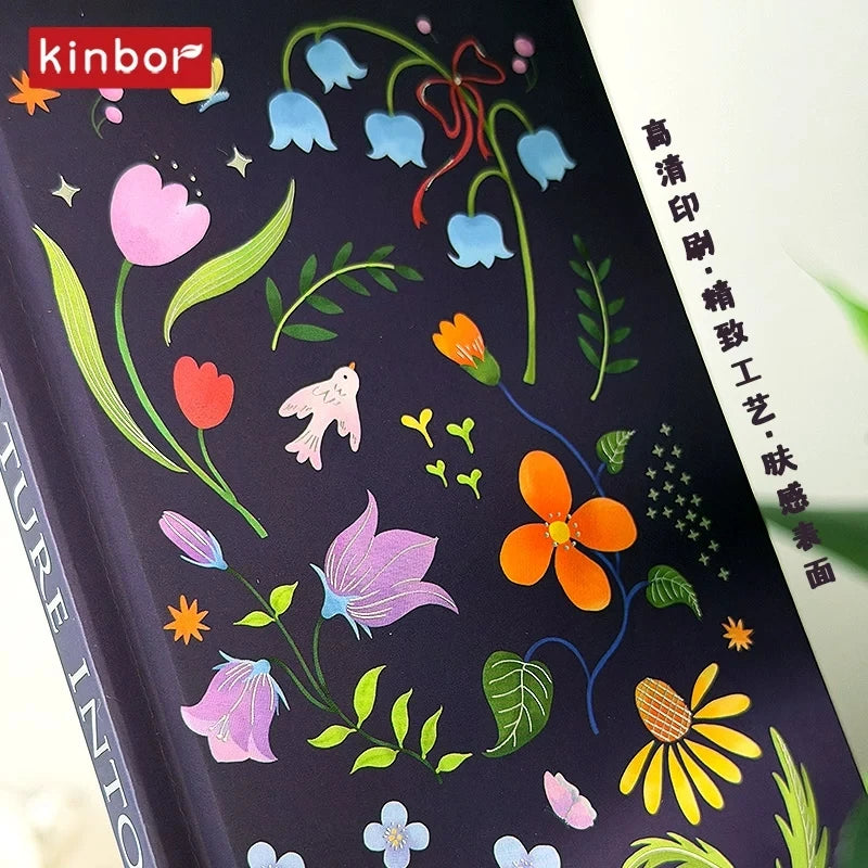 Kinbor Original Undated Weekly Planner, Illustrated Hardcover Journal with Two Pages Per Week, Portable To-Do List Notebook S
