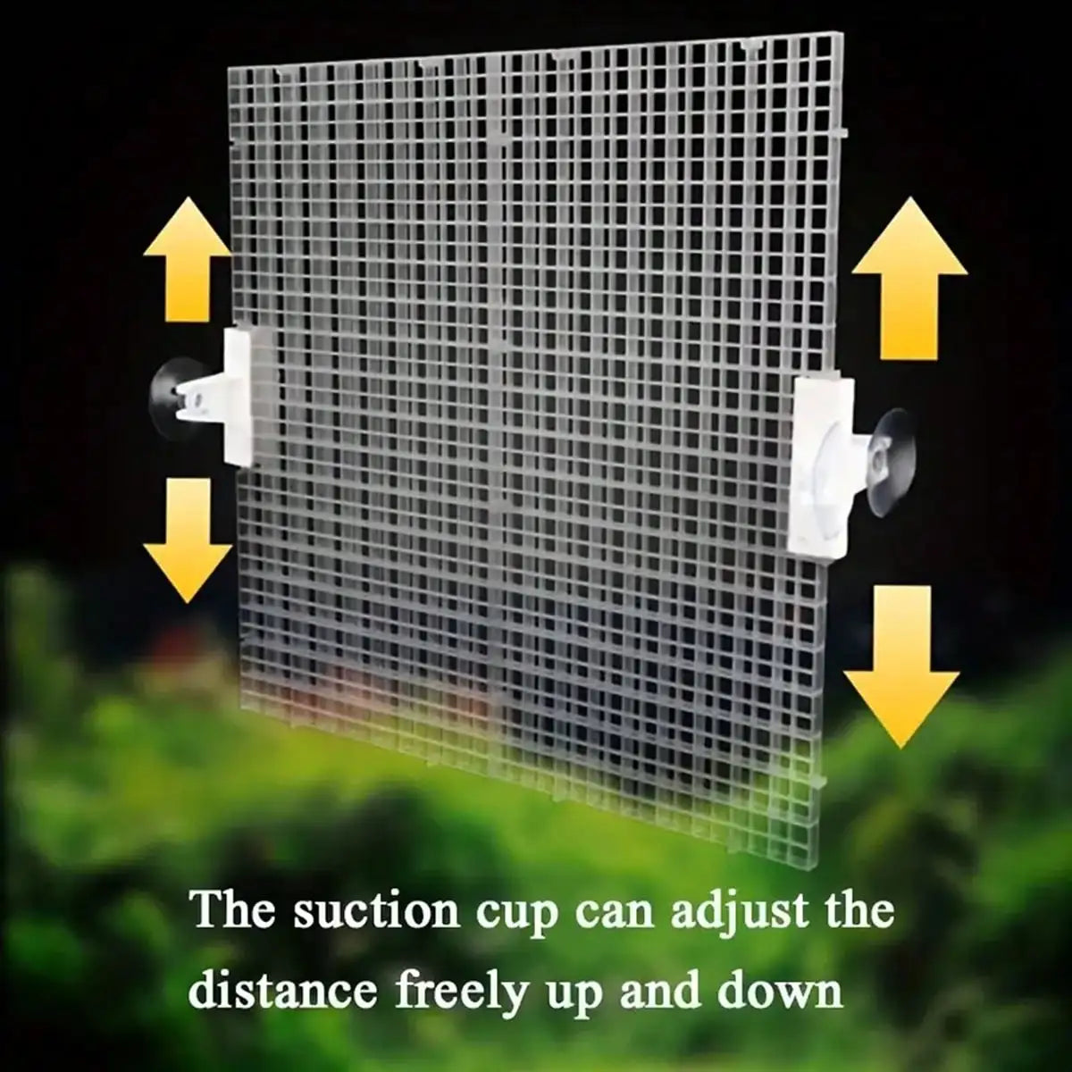 Adjustable Aquarium Divider Grid with Suction Cups Freely Move Up Down Ideal for Fish Tank Partitioning Easy to Install