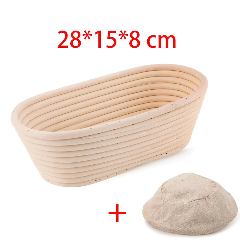 Natural Rattan Bread Proofing Basket Handmade Rattan Wicker Baking Bowl Dough Fermentation Sourdough Banneton Bread Basket - 