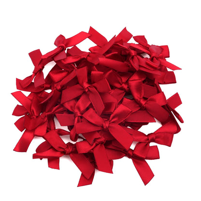 50 Pcs/Lot 4*3.5cm Fresh Pink Ribbon Bows Small Size Satin Ribbon Bow Flower Craft Decoration Handwork DIY Party Decoration