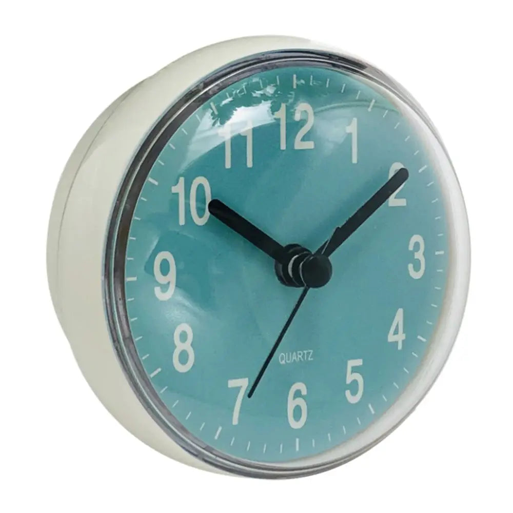 7cm Shower Anti Fog Waterproof Mini Small Table Decoration Kitchen Living Bathroom Room Wall Clock Toilet Round Sucker Decor 
