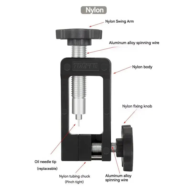 Bike Nylon Oil Needle Insertion Tool Installation T Head Tubing Five-line Body Truncation Multifunction Bicycle Repair Tools