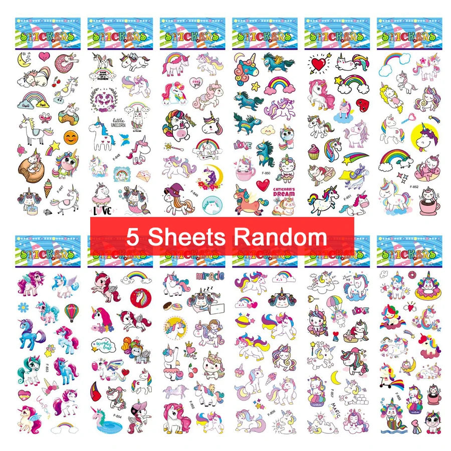 5 Sheets Kids Stickers Puffy Stickers for Children Birthday Christmas New Year Gift for Girl Boy Scrapbooking Cartoon Sticker