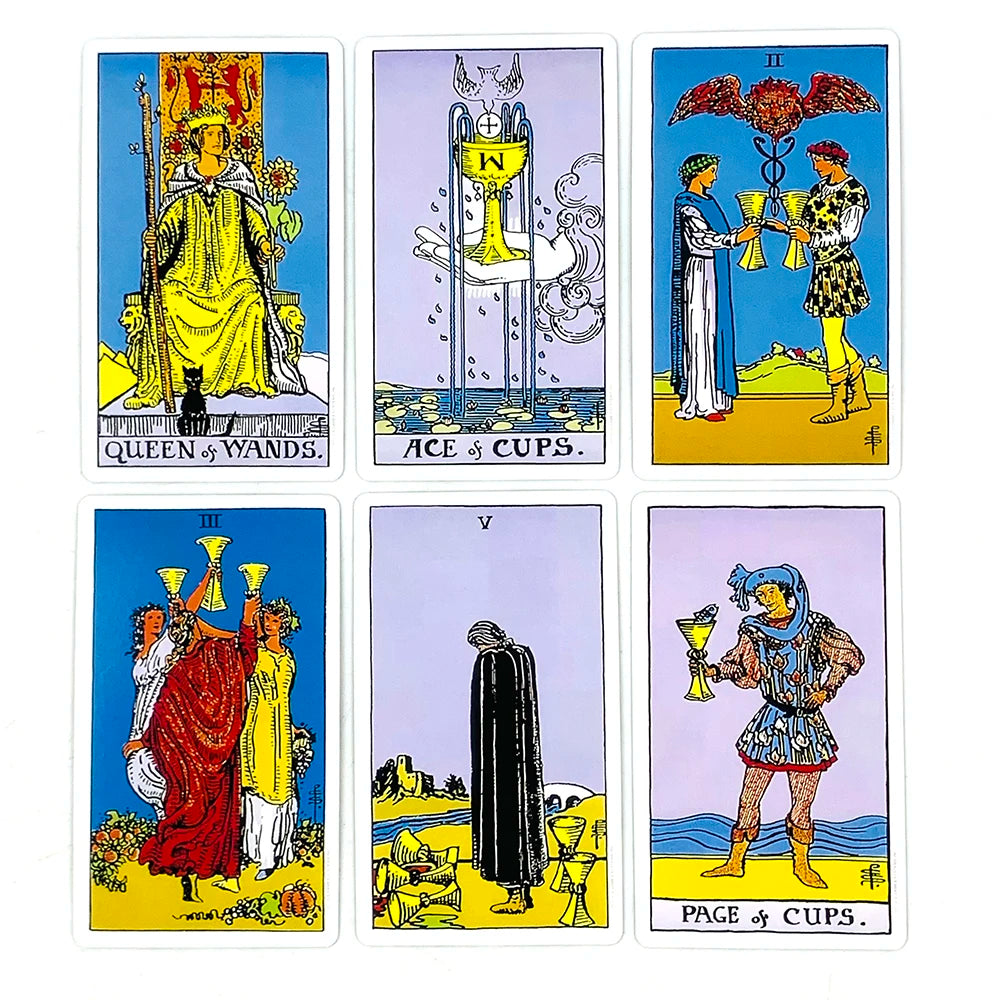 Tarot Cards A 78PCS Tarot Deck English Version Prediction Divination Board Game, Halloween and Christmas Gifts