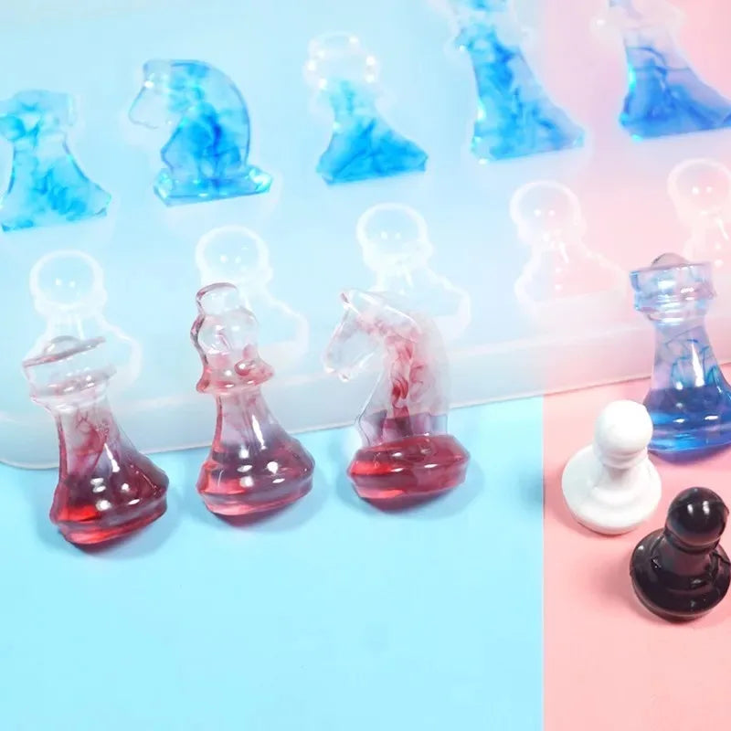 Silicone Mold, Chess Shape Silicone Mold, Resin Mold for Jewelry, Epoxy Resin Mold, Clay Molds for DIY Projects, Flexible Mol
