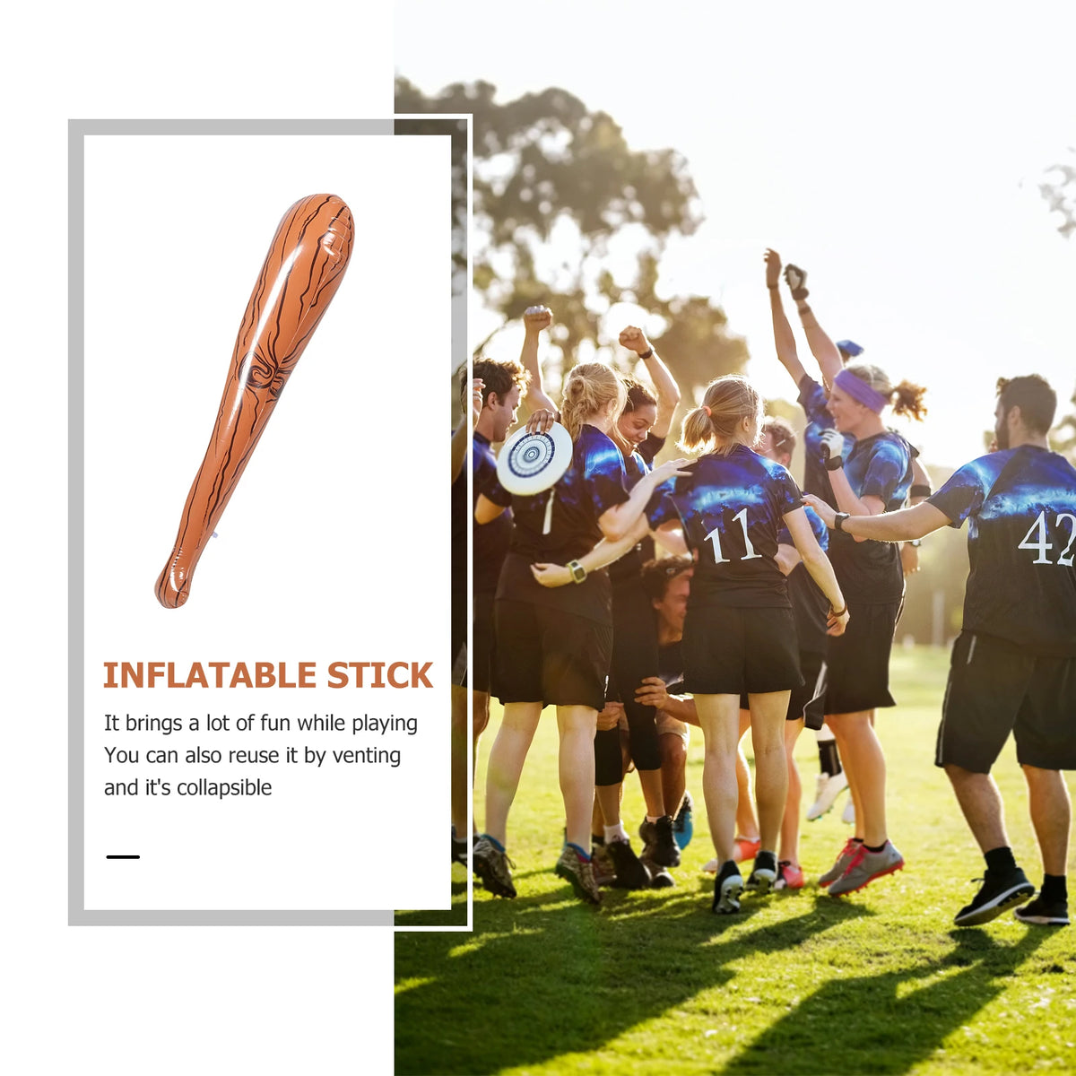 Inflatable Baseball Bat Party Cheering Sticks Supplies Favors Sports Toy Plastic Baseballs Bats Portable Inflated Bat Toys