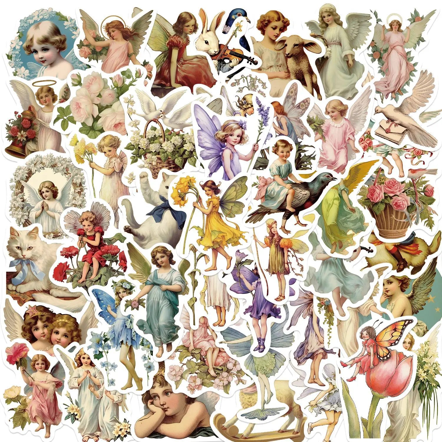 10/30/50PCS Vintage Aesthetic Stickers Series Rural Life Graffiti Children's Toys DIY Notebook Phone iPad Decoration - H-A595