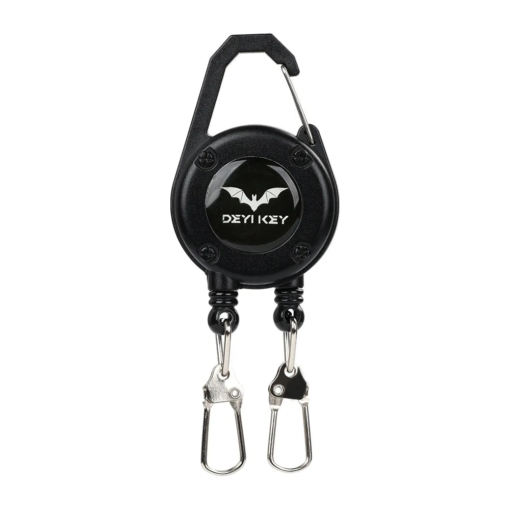 Outdoor Double Headed Clip Buckle, Work Permit Hanging Buckle, Keychain, Fishing Buckle, Telescopic Buckle, Easy to Pull Buck