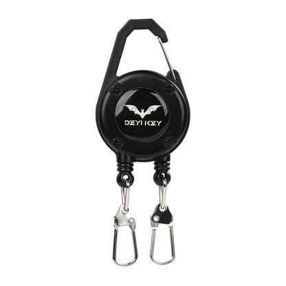 Outdoor Double Headed Clip Buckle, Work Permit Hanging Buckle, Keychain, Fishing Buckle, Telescopic Buckle, Easy to Pull Buck