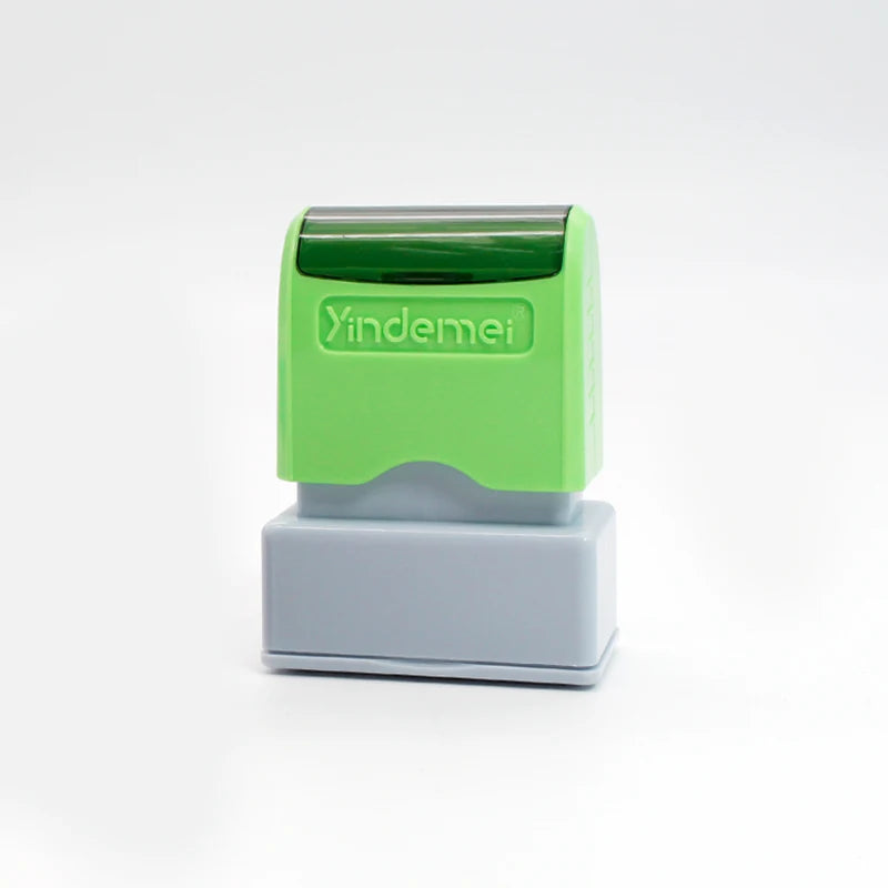 Custom Teacher Name Ink Stamp Signature Calligraphy Selfing-Inking Personalized Letter Stamp For School Student Child - green