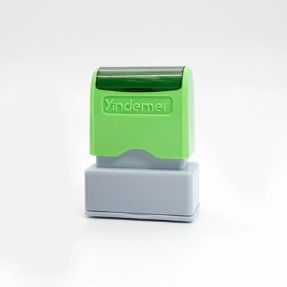 Custom Teacher Name Ink Stamp Signature Calligraphy Selfing-Inking Personalized Letter Stamp For School Student Child - green