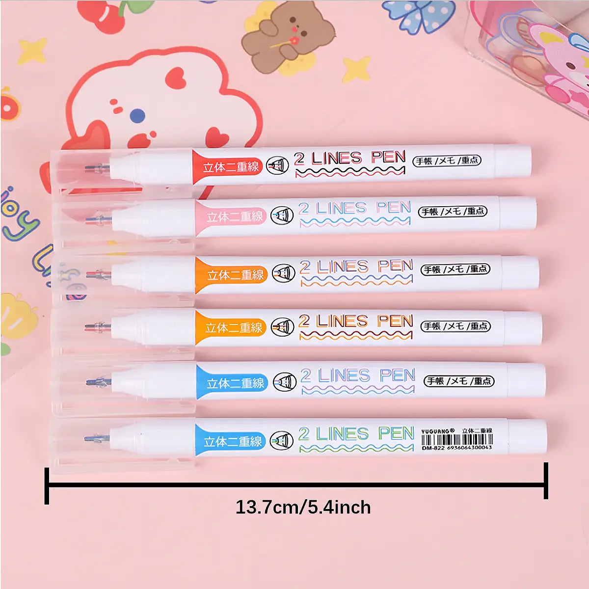 Watercolor Paper, Cold Press 100% Cotton, Double Color Marker Pens for Art, Kawaii Fluorescent Pens, Colorful Craft Supplies