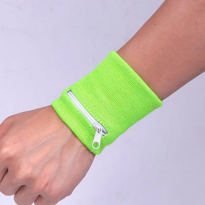 Sports Wristband with Zipper Pouch Running Sports Arm Band Bag For MP3 Key Card Storage Bag Basketball Sweatbands Wristband B