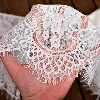 3m long 26cm wide quality eyelash lace fabric handmade diy dress skirt accessories