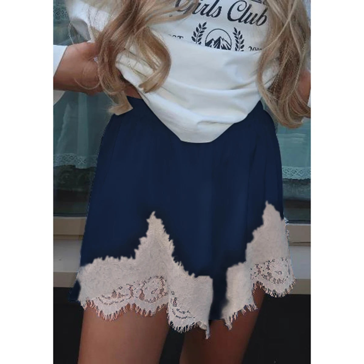Y2K Vintage Satin Lace Shorts for Women Comfy Elastic Waist Coquette Micro Mini Silk Shorts Going Out Slip Bottoms Lougewear