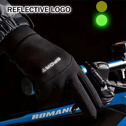 Winter Warm Gloves Touch Screen Windproof Non Slip Cold-proof Cycling Gloves Outdoor Men's Women's Running Hiking Skiing Glov