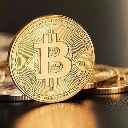 3/1PC Bitcoints BTC Coins Collectible Collection Gold Plated Bitcoin Coin Collectible Art Collection Gift Physical Commemorat