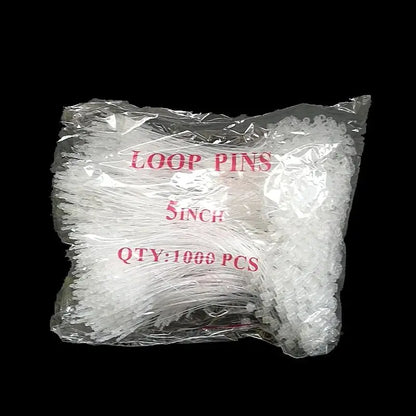 1000PCS 3/5/7/9 Inch Transparent Black Loop Locks Plastic Snap Lock Pins Security Tag Label Tags Fasteners Garments Accessori
