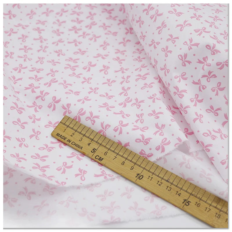 160cm*50cm Pure cotton twill fabric cotton cloth cotton floral 1.6 meters wide pastoral plaid DIY pink fabric