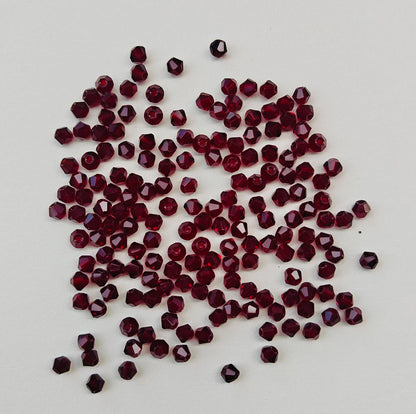 100PCS 4MM Shiny Faceted Austria Crystal Beads Bicone Beads Loose Spacer Beads for Jewelry Making DIY Bracelet Necklace Penda