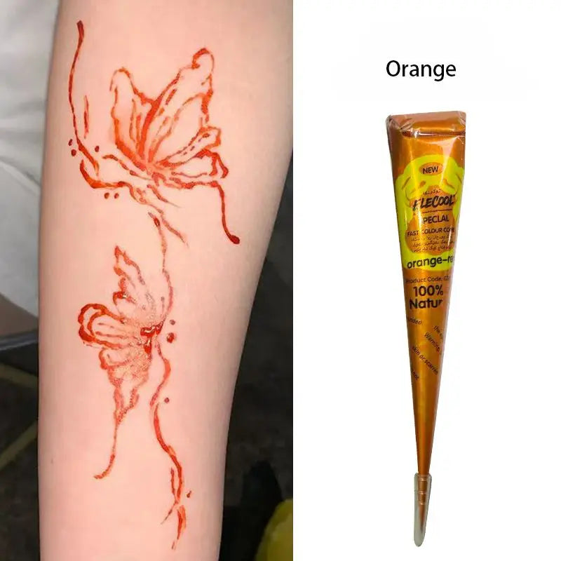 Natural Temporary Flash Tattoo Paste Black Henna For DIY Tattoo Sticker Body Paint Tattoo Cream Indian Wedding Henna Tattoo P
