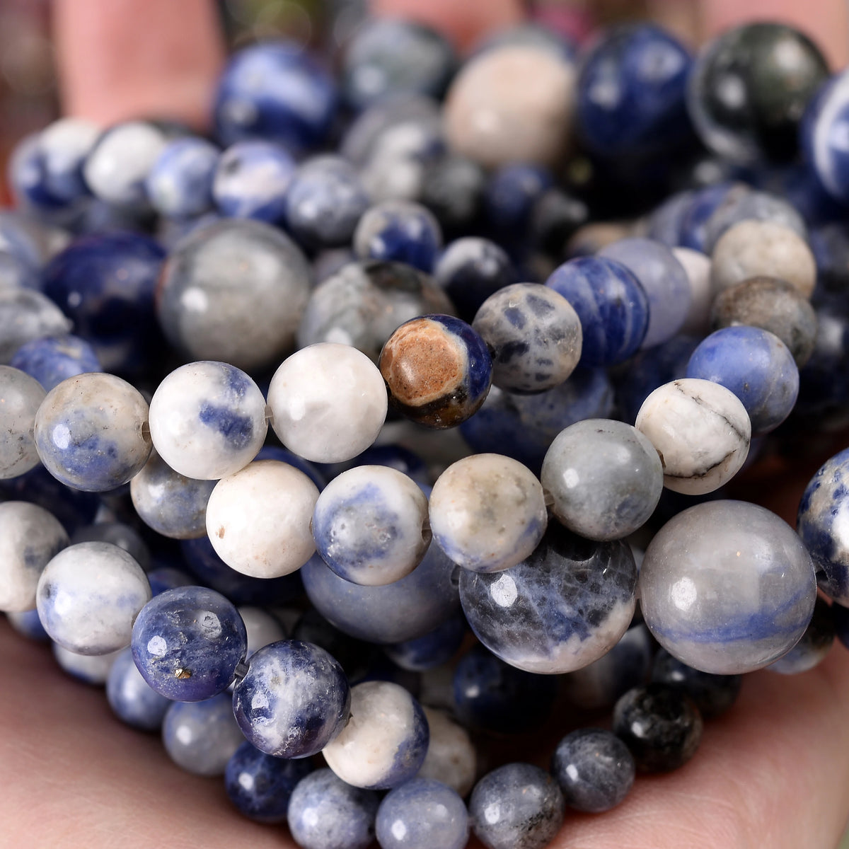 Natural Stone Beads Lava Jaspers Tiger Eye Quartz Agates Round Loose Beads for Jewelry Making DIY Bracelet Accessories 4-12MM