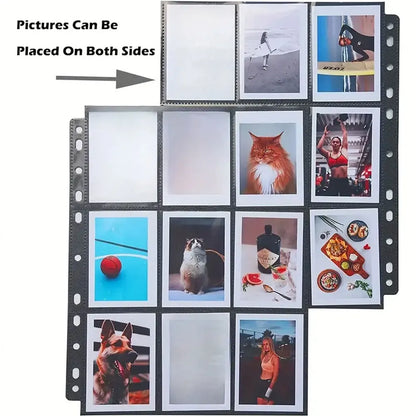 10Pack Black 9-Pocket A4 Trading Card Binder Pages Storage Wallet - Double-Sided Side-Loading Pockets for 180 Game Card。