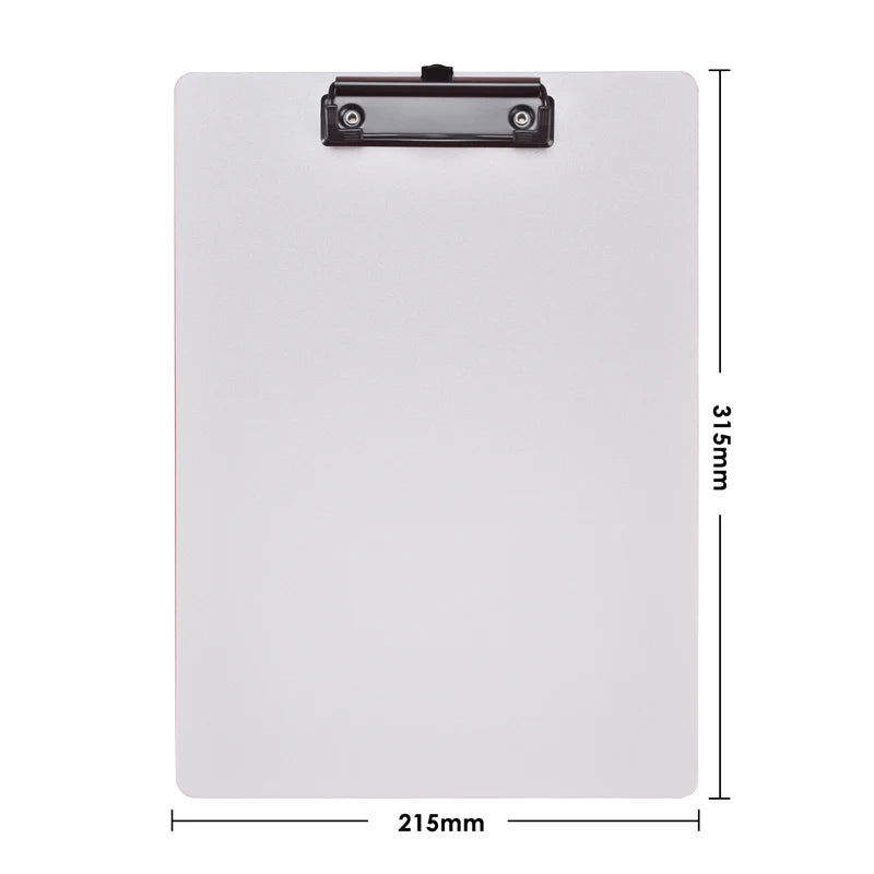 A4 File Folder Clipboard Writing Pad Memo Clip Board Clips Test Paper Storage Organizer School Supplies Office Stationary - W