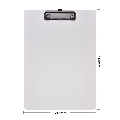 A4 File Folder Clipboard Writing Pad Memo Clip Board Clips Test Paper Storage Organizer School Supplies Office Stationary - W