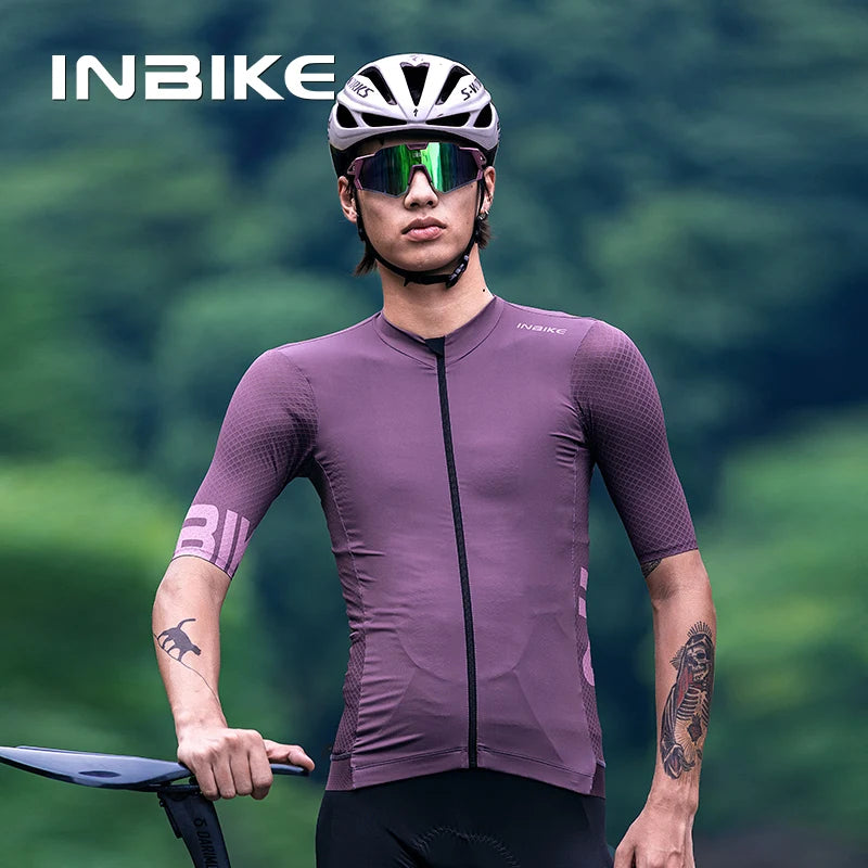 INBIKE Short Sleeve Bicycle Jersey Man Summer Road Cycling Jersey Clothes For Men MTB Mountain Bicycle Sportswear Male Clothi