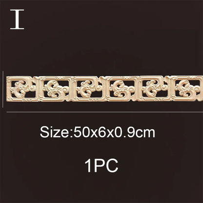 Decorative Wood Molding Wood Carved Corner Onlay Applique Frame Cabinet Home Decor Figurines Wall Art Furniture Accessories -