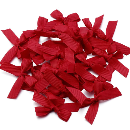 50 Pcs/Lot 4*3.5cm Fresh Pink Ribbon Bows Small Size Satin Ribbon Bow Flower Craft Decoration Handwork DIY Party Decoration -
