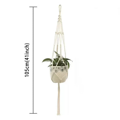 Hanging Plant Handmade Macrame Plant Hanger Flower Pot Planter Hanger Wall Decor Courtyard Garden Hanging Planter Hanging Bas